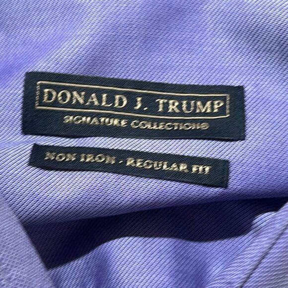 Donald J. Trump Signature Collection Non Iron Regular Fit Purple Dress shirt 17 - Picture 4 of 8